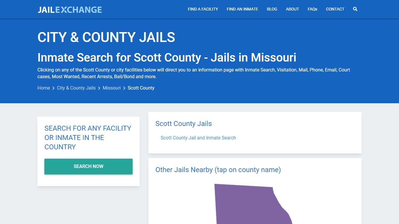 Inmate Search for Scott County | Jails in Missouri - Jail Exchange