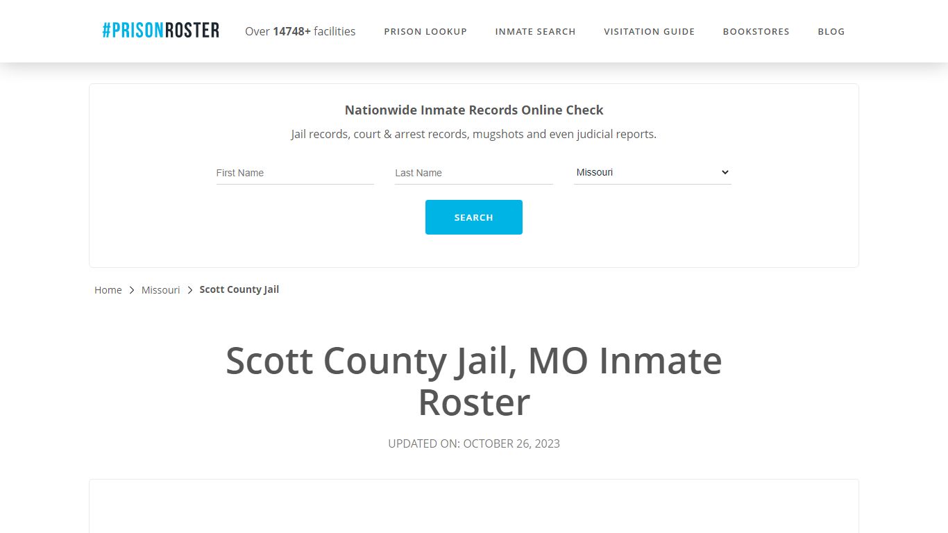 Scott County Jail, MO Inmate Roster - Prisonroster